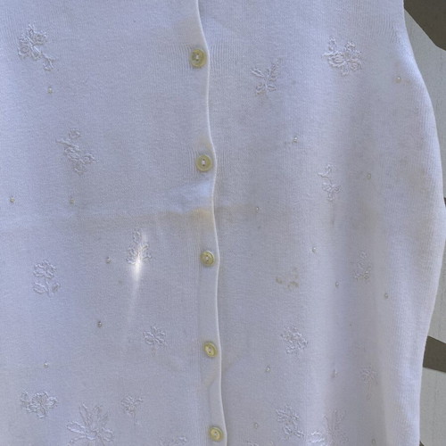 Marks & Spencer sleeveless top with embroidery and pearls like new, cotton