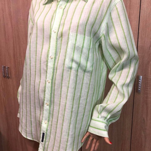 Oxford Company shirt new, size M, white and green linen