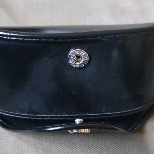 Salvatore Ferragamo glasses case with used glasses, broken arms