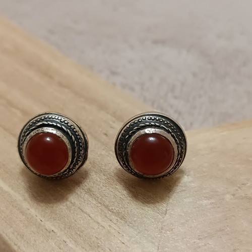 Silver 925 earrings with semi-precious stone like new