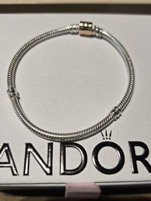 Pandora bracelet 19 cm with real gold, old collection