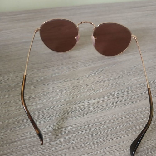 Ray-Ban sunglasses used, pink and gold with scratches