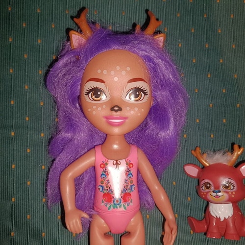 Enchantimals Danessa Deer doll with pet used