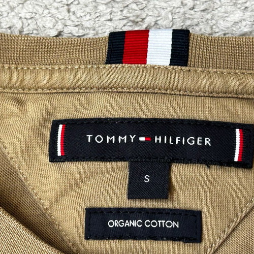 Tommy Hilfiger Slim T-shirt S like new, logo embroidery, green
