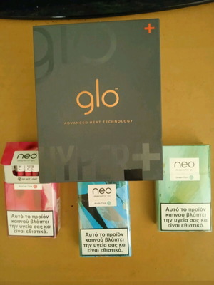 glo HYPER+ Ηλεκτρονικά Τσιγάρα ADVANCED HEAT TECHNOLOGY + 3 πακέτα neo sticks(τα 2 σφραγισμένα)