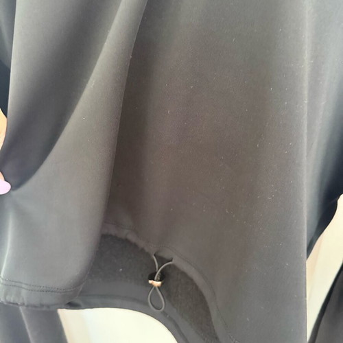 Cropped hoodie black like new with bust cut out and drawstring
