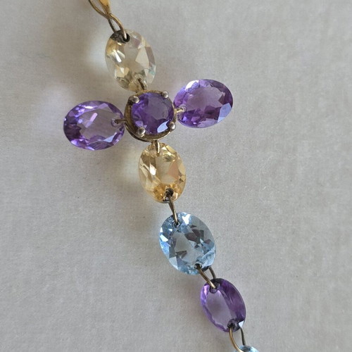9K gold and 925 silver cross pendant
