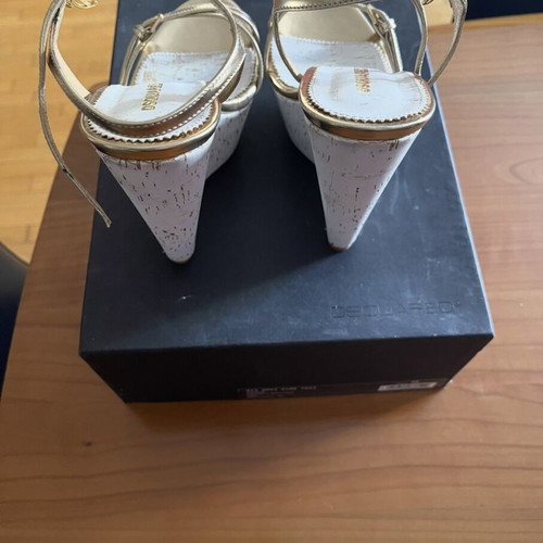 Dsquared2 platform sandals new, size 40, white multicolor