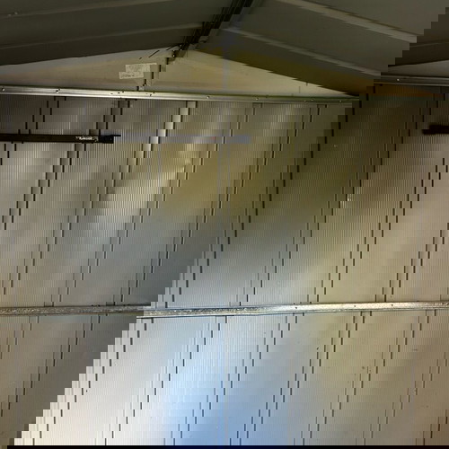 Metal storage shed ideal for outdoor space, spacious