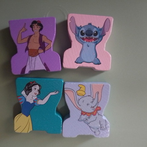 Disney wooden figures set used