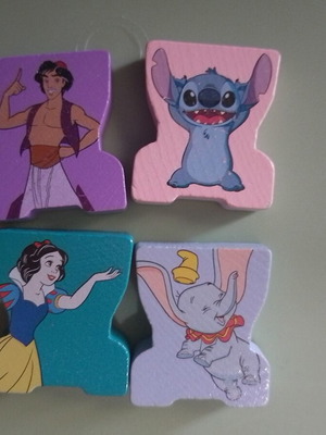 Disney wooden figures set used