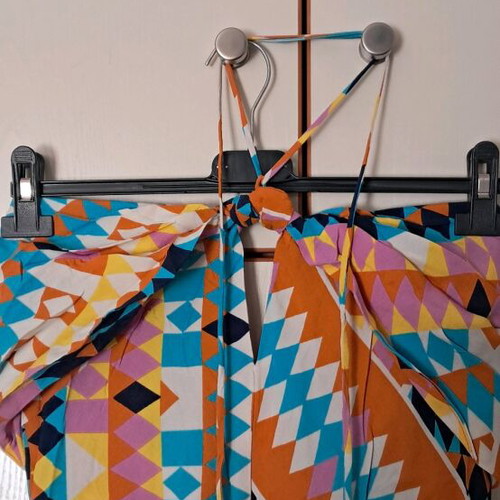 Zara maxi dress with geometric print like new, multicolor