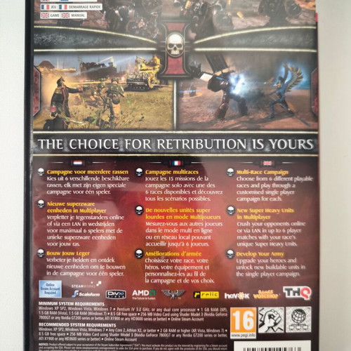Warhammer 40000 Dawn of War II Retribution PC game used