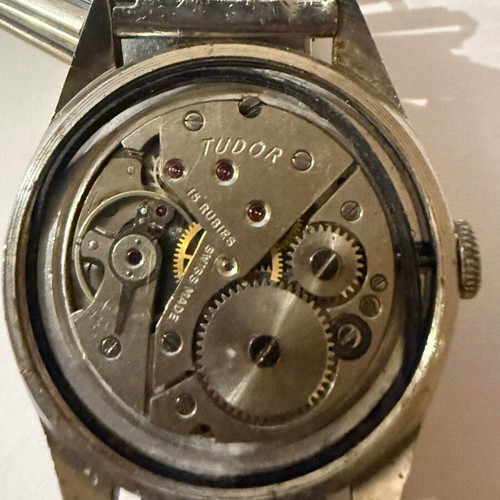 Tudor wristwatch 1930s used men's white and gray