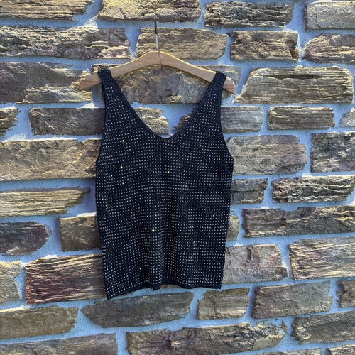 Strap top with rhinestones like new