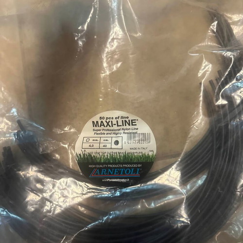 Maxi-line nylon trimmer lines new, pack of 50, 4mm-40cm
