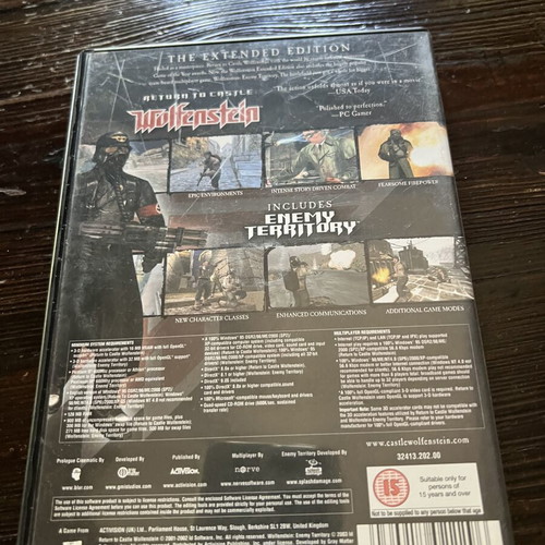 Return to Castle Wolfenstein The Extended Edition PC game, complete in box