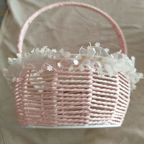 Pink baskets new, set of two