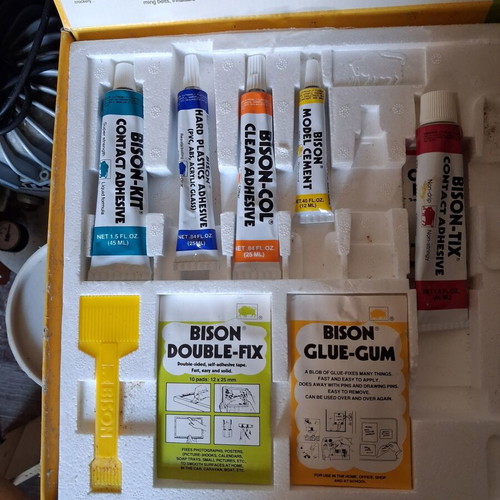 Bison Adhesives Vintage Glue-it-Yourself Kit like new, collectible set