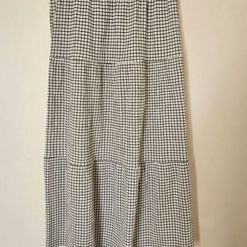 YAS black and white checkered skirt, L