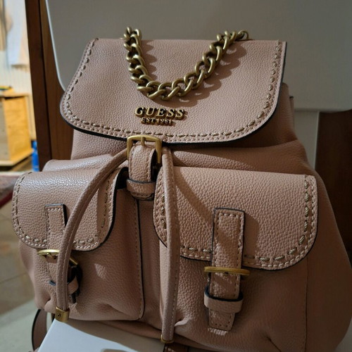 Guess pink backpack like new with metal details
