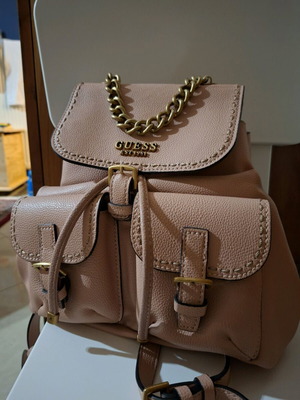 Guess pink backpack like new with metal details
