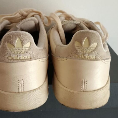 Adidas Soupercourt athletic shoes used, beige, size 43.5