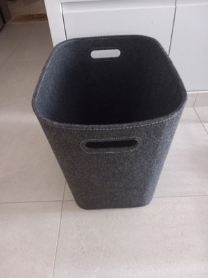Felt large basket new, gray