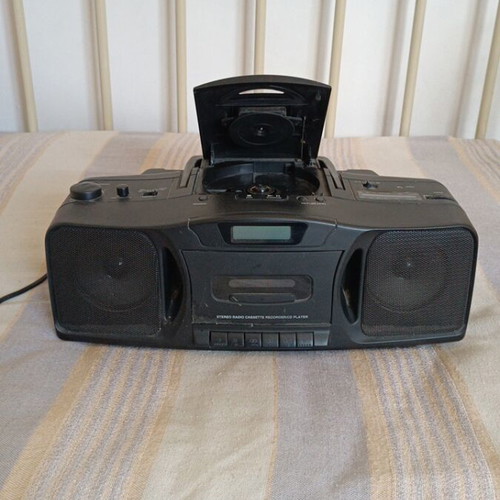 Radio cassette player CD used with battery operation and CD door issue