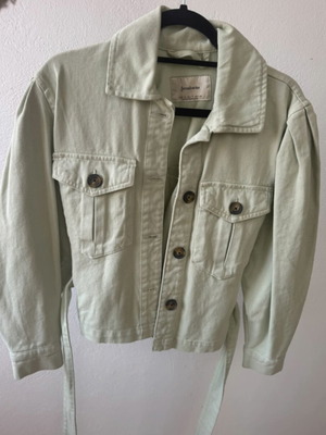 Stradivarius denim jacket mint green like new