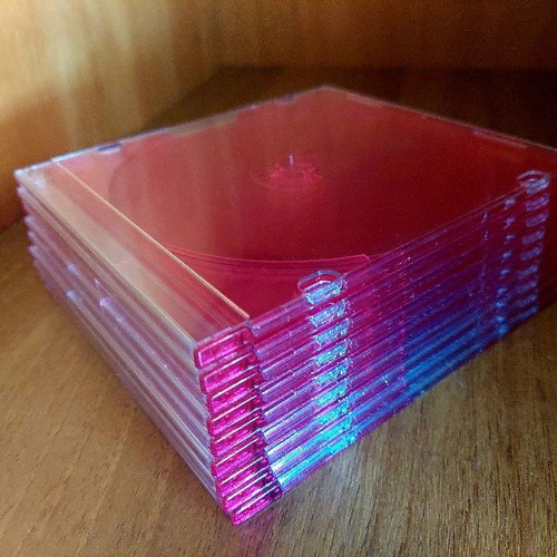 Slim CD/DVD cases used, pack of 9