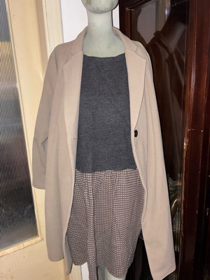 Rosso35 Dress Like New, Winter, Gray and Beige, Size M