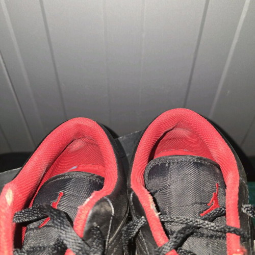 Original Nike Air Jordan 1 Low men's shoes used, size 45, black and red