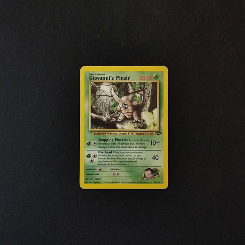 Pokemon TCG Gym Challenge Giovanni's Pinsir rare card used #24