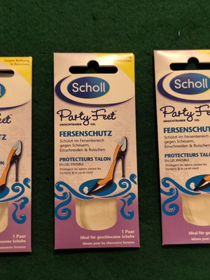 Scholl Party Feet silicone heel pads set of 3 packs