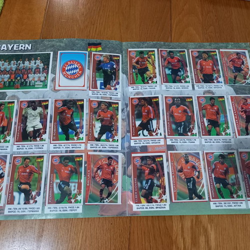 Sticker album "Europe's Champions" like new, nearly complete