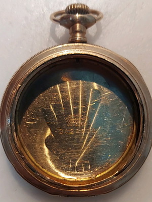 American gold-plated collectible pocket watch 1883 used
