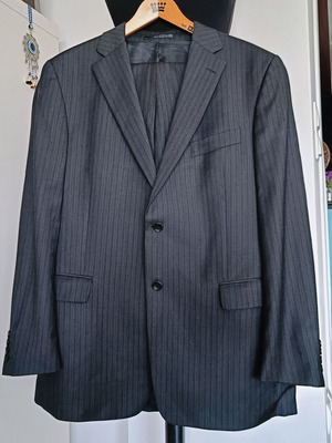 Van Gils wool suit 54 XXL like new, blue and brown