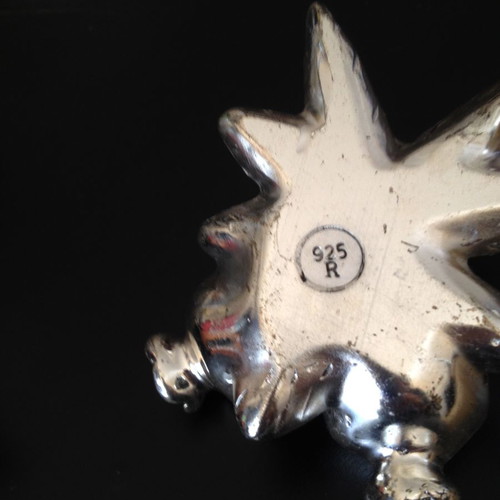 Christmas silver-plated decorations new, Italian pomegranates