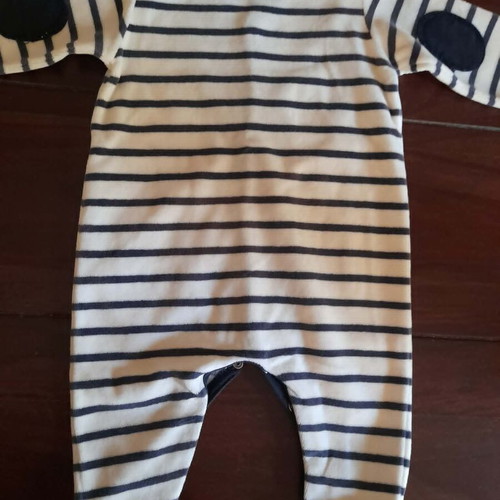 Petit Bateau fleece romper 6 months 67 cm like new