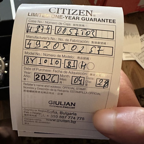 Citizen Tsuki-Yomi watch new, men's, gray