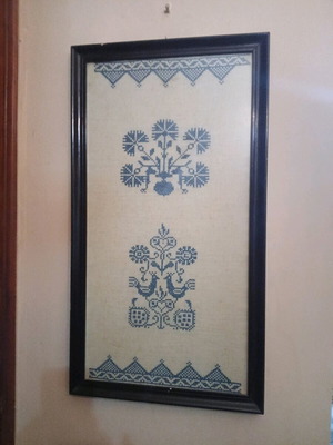 Handmade embroidered painting like new