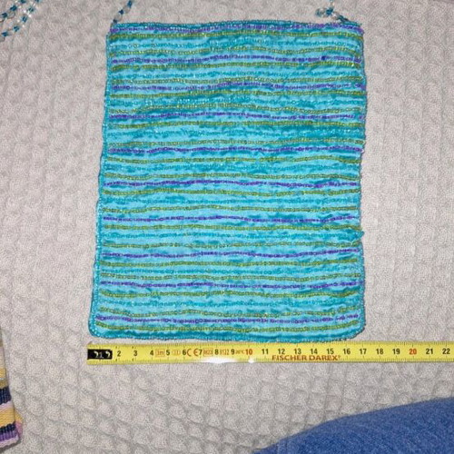 Crossbody bag like new with turquoise beads
