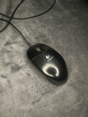 Logitech computer mouse used with free mouse pad