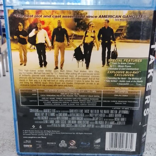 Takers Blu-Ray movie with Greek subtitles, action adventure