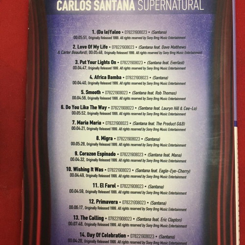 Carlos Santana Supernatural CD used, rock