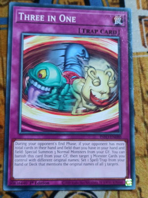 Three In One Yu-Gi-Oh! Trap κάρτα σαν καινούργιο από Infinite Forbidden