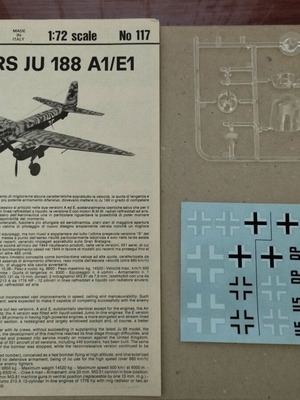 Italeri Junkers JU188 A1-E1 1/72 new