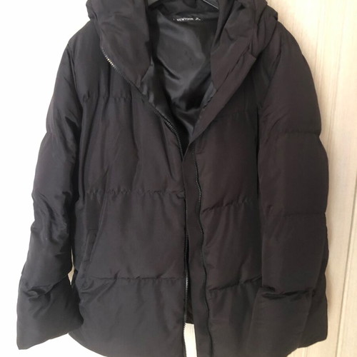 Newton puffer jacket black used, size L/XL