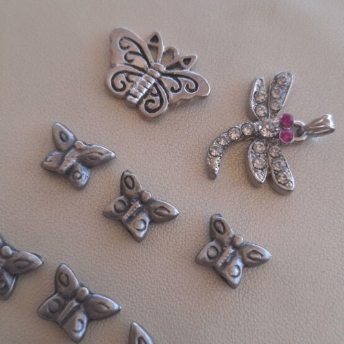 25 butterfly and dragonfly charms for crafts